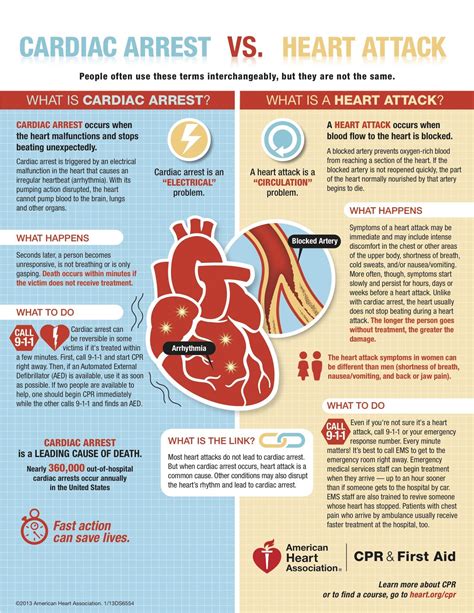 Infographic On The Difference Between Heart Failure And A Heart Attack