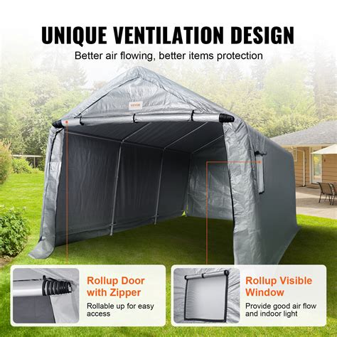 Vevor Outdoor Portable Storage Shelter Shed 10x15x8ft Heavy Duty All