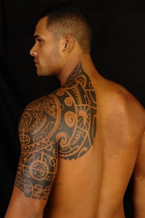 Lovely Polynesian Tattoo On Shoulder For Men Tattoos Book 65000