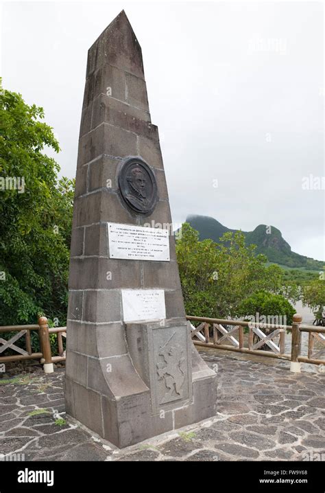 Monument Marking The Site Of The First Dutch Landing In Mauritius Stock