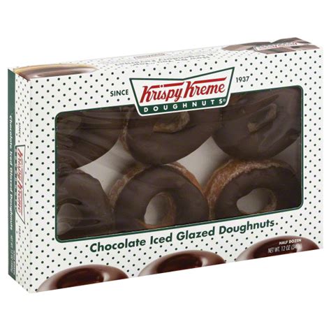 Chocolate glazed doughnuts are here!! Krispy Kreme Chocolate Iced Glazed Doughnuts 12.2 oz. 6 ct ...