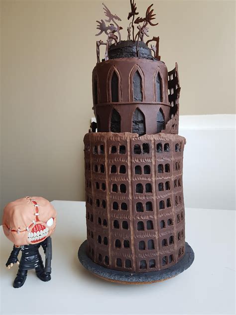 tried making a cake inspired by the temen ni gru nemesis for scale to celebrate the good stuff