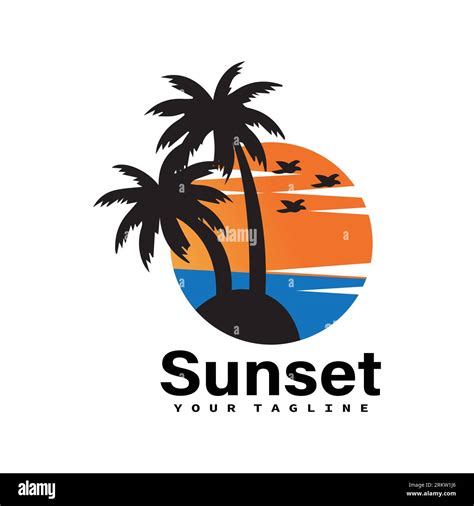 Sunset Logo Stock Vector Images Alamy