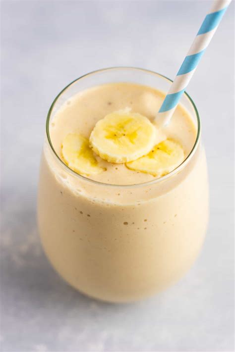 Here is what you are going to need the amount of milk depends on how thick you want your smoothie to be. The Best Peanut Butter Banana Smoothie - Build Your Bite