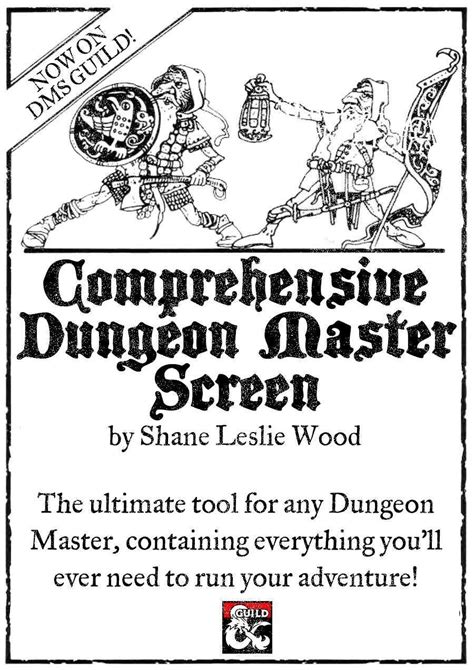 Comprehensive Dungeon Master Screen Dungeon Masters Guild Dungeon