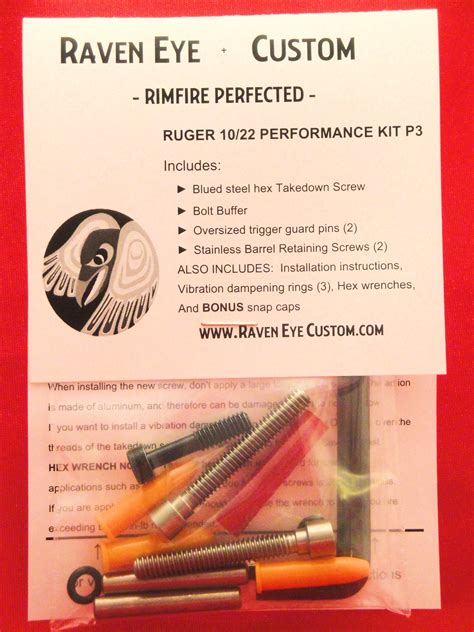 Ruger 1022 P3 Performance Kit Raven Eye Custom