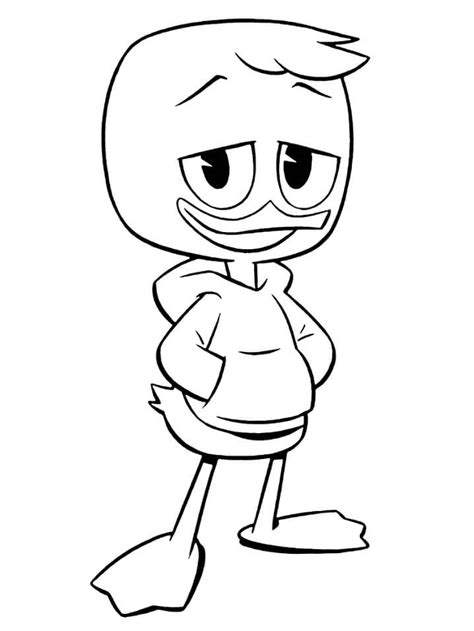 Louie Duck From Ducktales Coloring Page Free Printable Coloring Pages