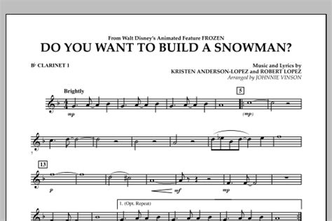 Disney Clarinet Sheet Music Frozen