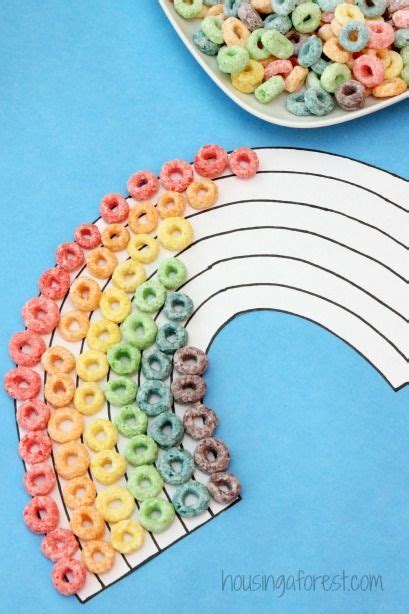 Fruit Loop Rainbow Craft ~ Simple Preschool Activity Rainbow Crafts