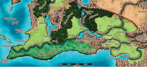Varisia Rise Of The Runelords Southern Varisia Map