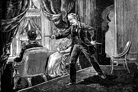John Wilkes Booth Assassinating President Lincoln Stock Illustration
