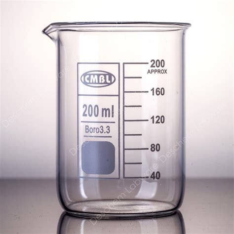 200ml Glass Beakerlow Form Gg17 Beakers With Spout Mouthchemistry