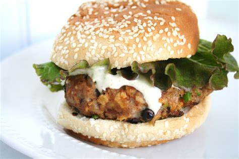 I Thee Cook Black Bean Turkey Burgers With Avocado Ranch Sauce