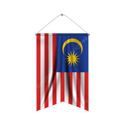Flag Of Malaysia 3d Illustration With Transparent Vector Malaysia