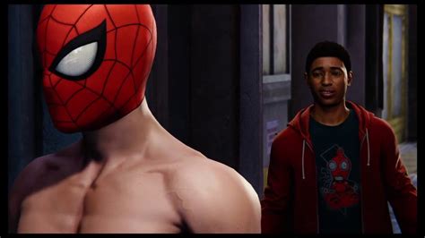 Spider Man Teaches Miles How To Fight But Spider Man Is Naked Youtube