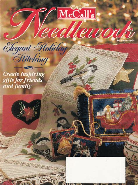 Mccalls Needlework Christmas 1994 Ornaments Cross Stitch Quilt Knit