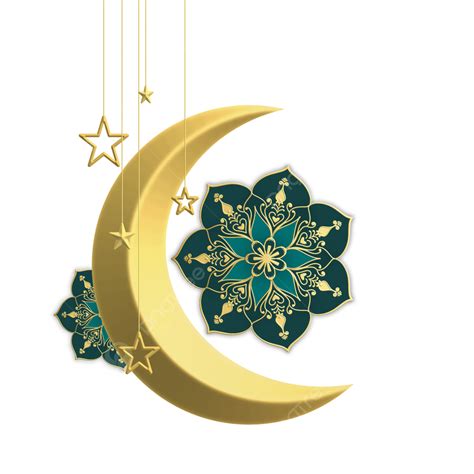 Ornamen Ramadhan 3d Hari Islam Ornamen Emas Png Dan Vektor Dengan