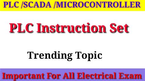 Plc Instruction Set Plc Classification Of Instruction Of Plc Instruction Set Of Plc Lec