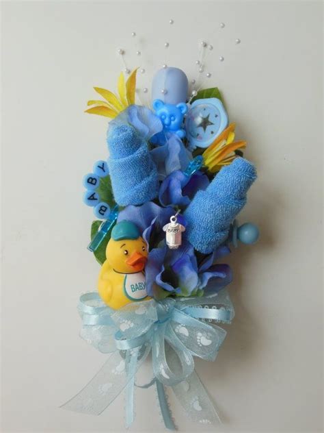 All products were bougth at hobby lobby on the they were they had the 50% off. baby shower corsages | /Baby Shower Corsage / Baby Washcloth Corsage / Reusable Items /Baby ...