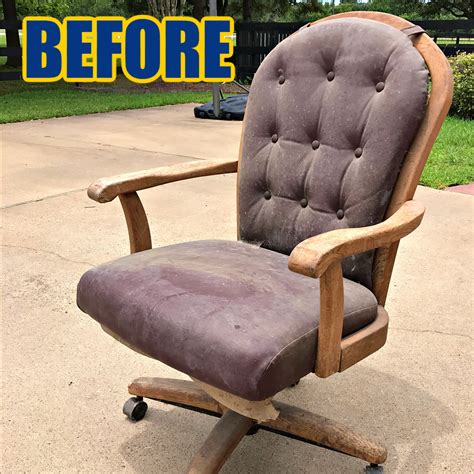 Beautiful Diy Office Chair Makeover Before And After With Steps