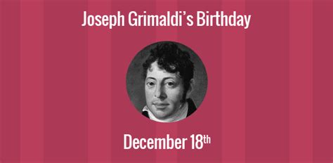 Birthday of Joseph Grimaldi: Creator of the persona of the 'clown'