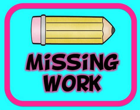 Free Printable Elementary Absent Missing Work Template