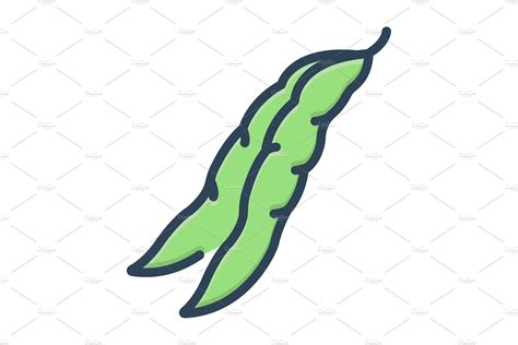 Green Bean Icon Icons Creative Market