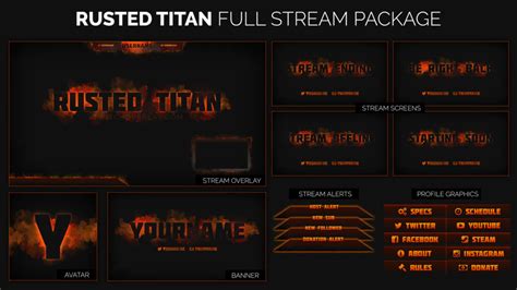 Rusted Titan Full Stream Package Added Twitch Overlay