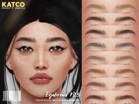 Katco Eyebrows N15 In 2021 Sims 4 Sims Makeup Cc