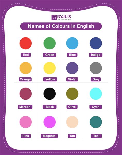 Color Names Ii All Colours Name Web Colors Color Name