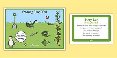 Free Finding Play Mat Busy Bag Prompt Card And Resource Pack To Support