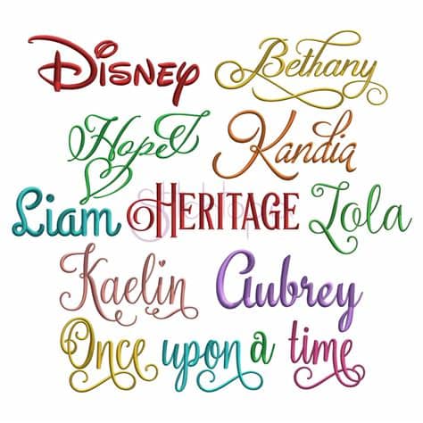 Some scripts are more formal like elegant calligraphy, while others are casual like cursive handwriting. Script Embroidery Font Bundle #4 - 10 Fonts | Stitchtopia