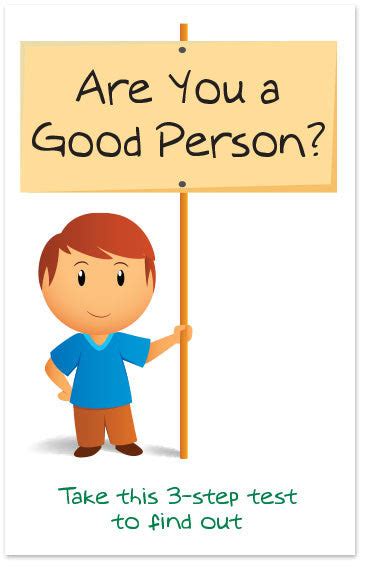 Gospel Tract Are You A Good Person Moments With The Book