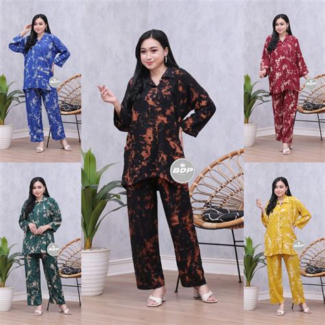 Setelan Piyama One Set Tiedye Setelan Tiedye Setcel Stelan Shopee Indonesia