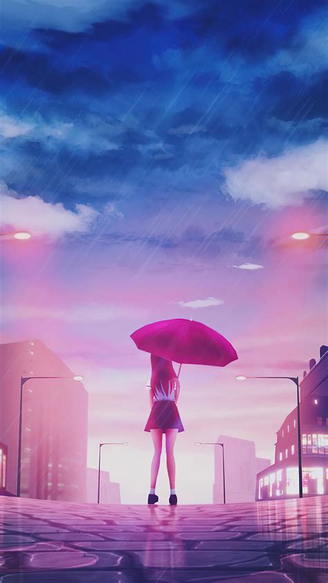 1080x1920 Girl Umbrella Rain 4k Iphone 76s6 Plus Pixel