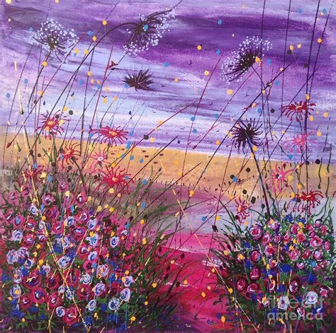 Violet Skies Painting By Pam Mckenzie Fine Art America