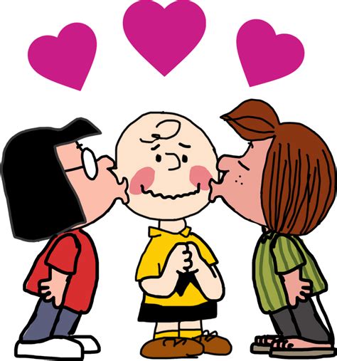marcie and peppermint patty kiss charlie brown by darthvader867554333 on deviantart