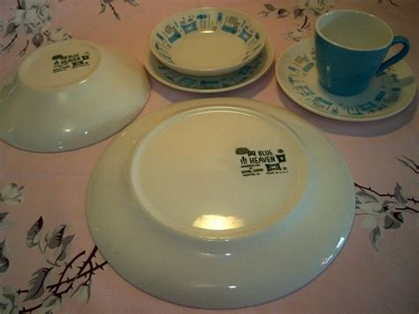 Vintage Royal China Blue Heaven 6 Piece Place Setting Mid