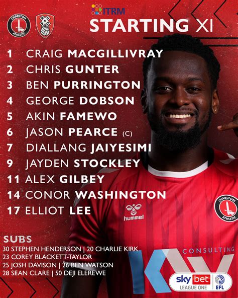 Charlton Athletic Fc On Twitter 🔢 Heres How Your Addicks Line Up At The Valley This Evening