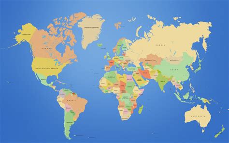 Peta Benua Terkecil Di Dunia Peta Dunia Lengkap Dengan Nama Negara Dan Sejarah Pembuatannya