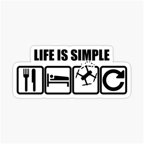 life is simple sticker for sale by zombiebee redbubble