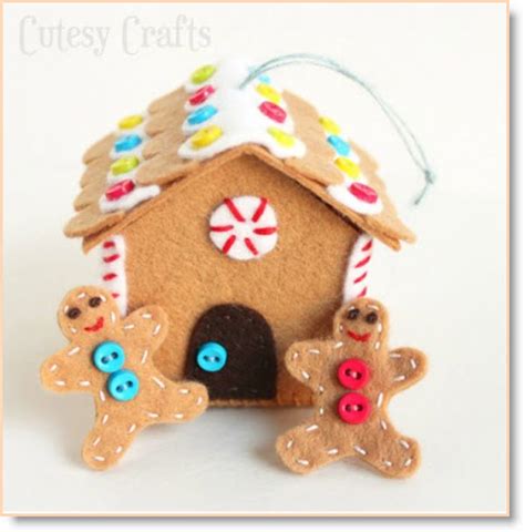 Felt Gingerbread House Ornament Felting