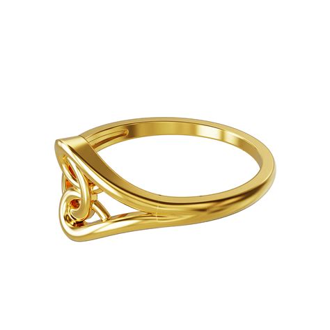 Plain Curve Design Gold Ring 01 06 Spe Goldchennai