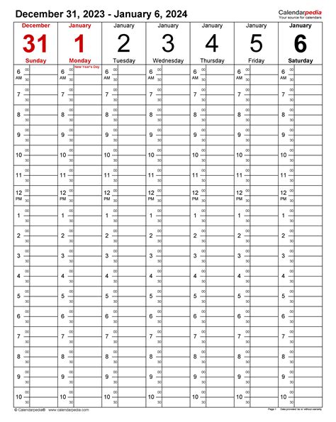 7 Day Free Printable Weekly Calendar 2024 Calendarped