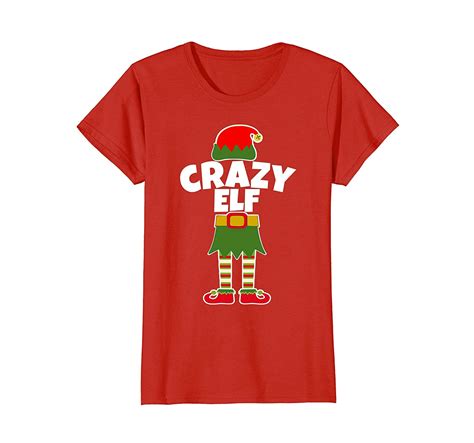 Crazy Elf Funny Christmas Elf T Shirt Holiday Nutty Kooky 4lvs