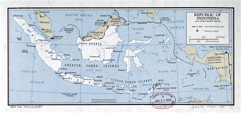 Large Scale Political Map Of Republic Of Indonesia 1962 Indonesia