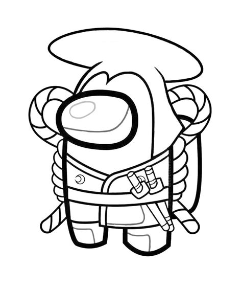 26 Coloring Pages Among Us Character Printable Png