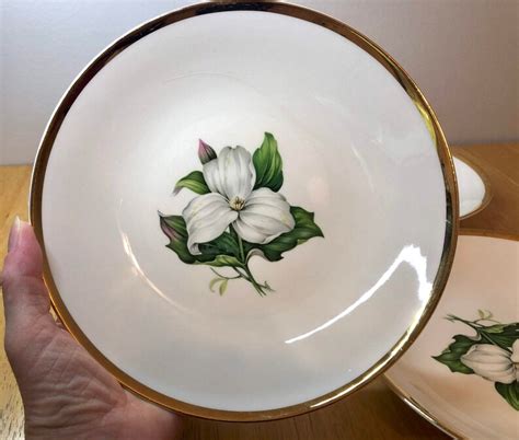4 Vintage Glamour By The American Limoges China Co White Etsy