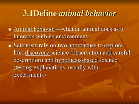 Ppt Chapter 3 The Process Of Science Studying Animal Behavior