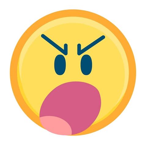 Angry Face Emoji With Gritted Teeth Emoji Art Prints Canvas On Demand
